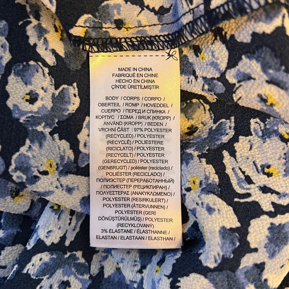 Ralph Lauren Blue Floral Women's Top XXL - Picture 8 of 8